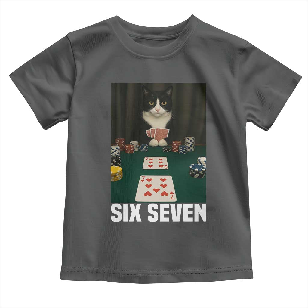 67 Poker Cat Toddler T Shirt Funny Six Seven Meme - Wonder Print Shop