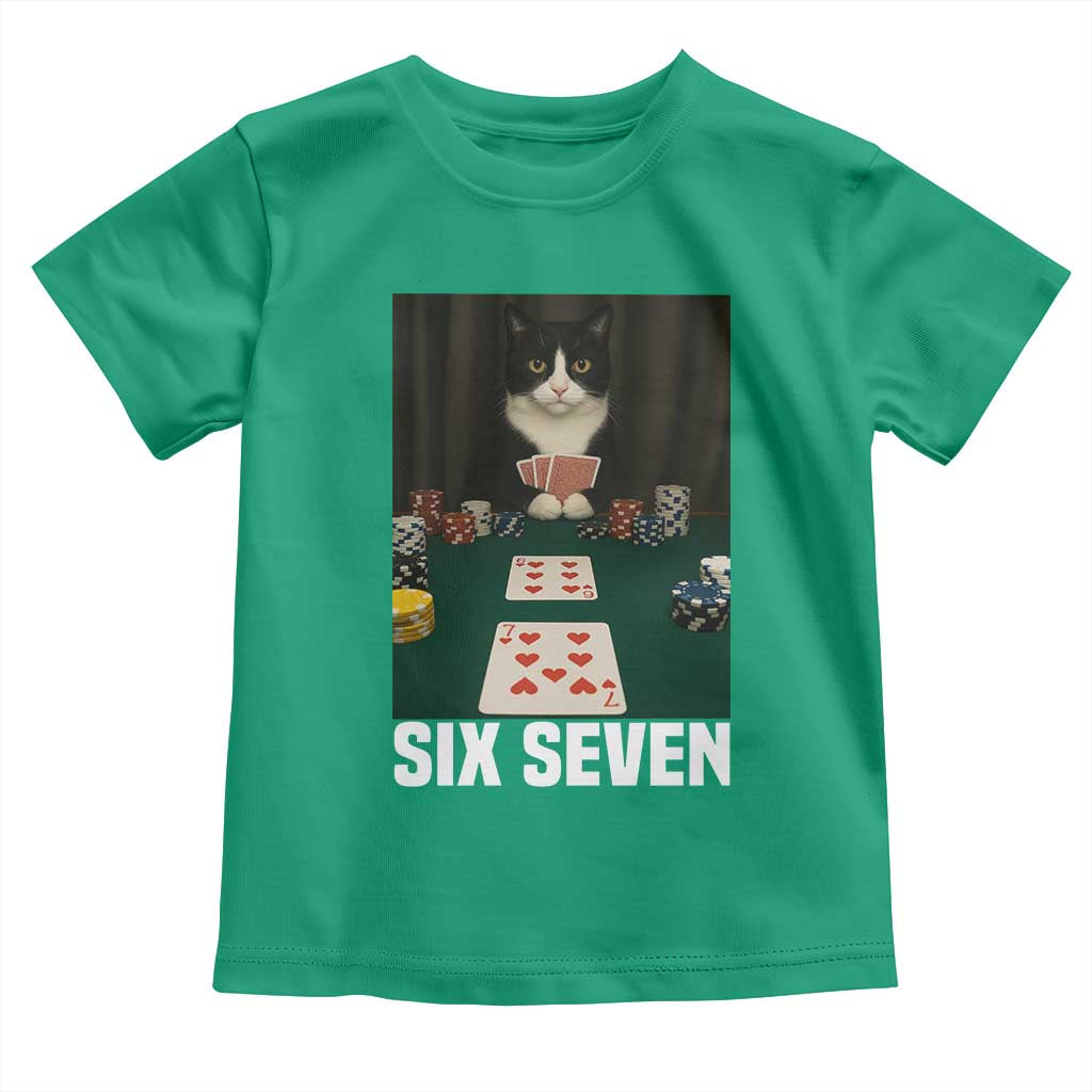 67 Poker Cat Toddler T Shirt Funny Six Seven Meme - Wonder Print Shop