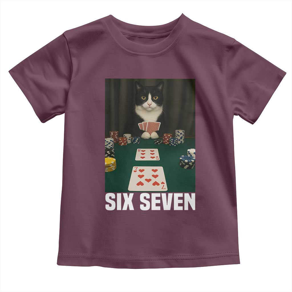 67 Poker Cat Toddler T Shirt Funny Six Seven Meme - Wonder Print Shop