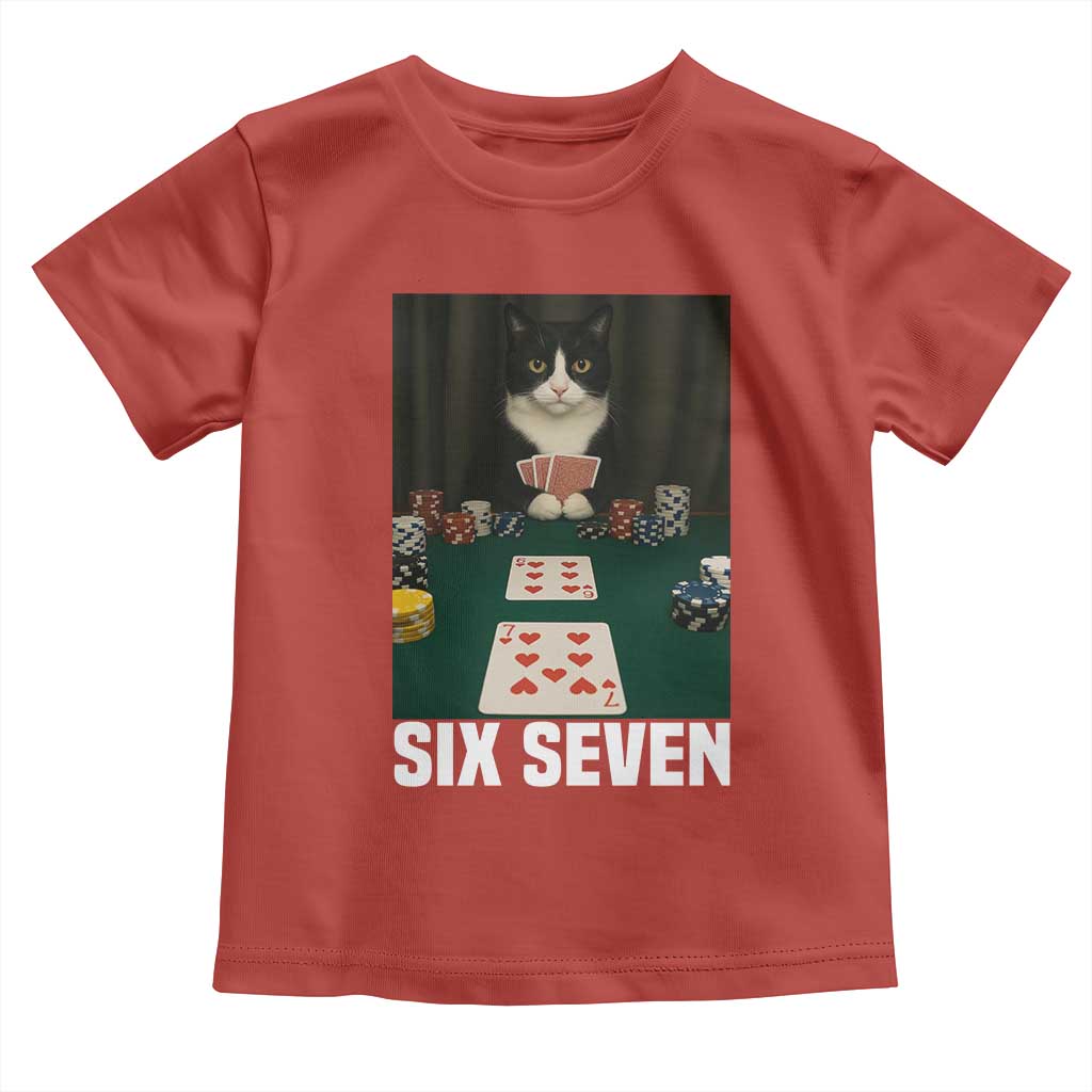 67 Poker Cat Toddler T Shirt Funny Six Seven Meme - Wonder Print Shop