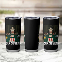 67 Poker Cat Tumbler Cup Funny Six Seven Meme - Wonder Print Shop