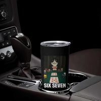 67 Poker Cat Tumbler Cup Funny Six Seven Meme - Wonder Print Shop
