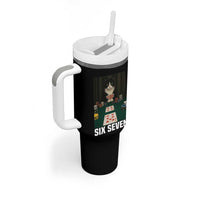 67 Poker Cat Tumbler With Handle Funny Six Seven Meme - Wonder Print Shop