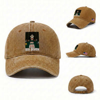 67 Poker Cat Washed Cotton Baseball Cap Funny Six Seven Meme