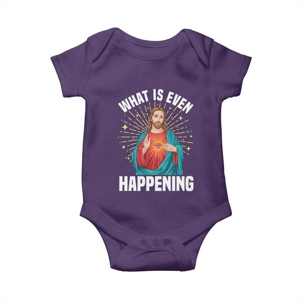Funny Christian Baby Onesie What Is Even Happening - Wonder Print Shop