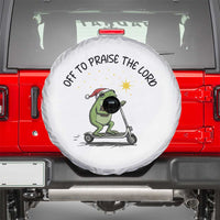 Off To Praise The Lord Spare Tire Cover Funny Frog Christian - Wonder Print Shop