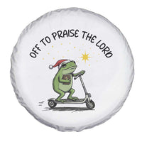 Off To Praise The Lord Spare Tire Cover Funny Frog Christian - Wonder Print Shop