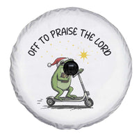 Off To Praise The Lord Spare Tire Cover Funny Frog Christian - Wonder Print Shop