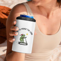 Off To Praise The Lord 4 in 1 Can Cooler Tumbler Funny Frog Christian - Wonder Print Shop