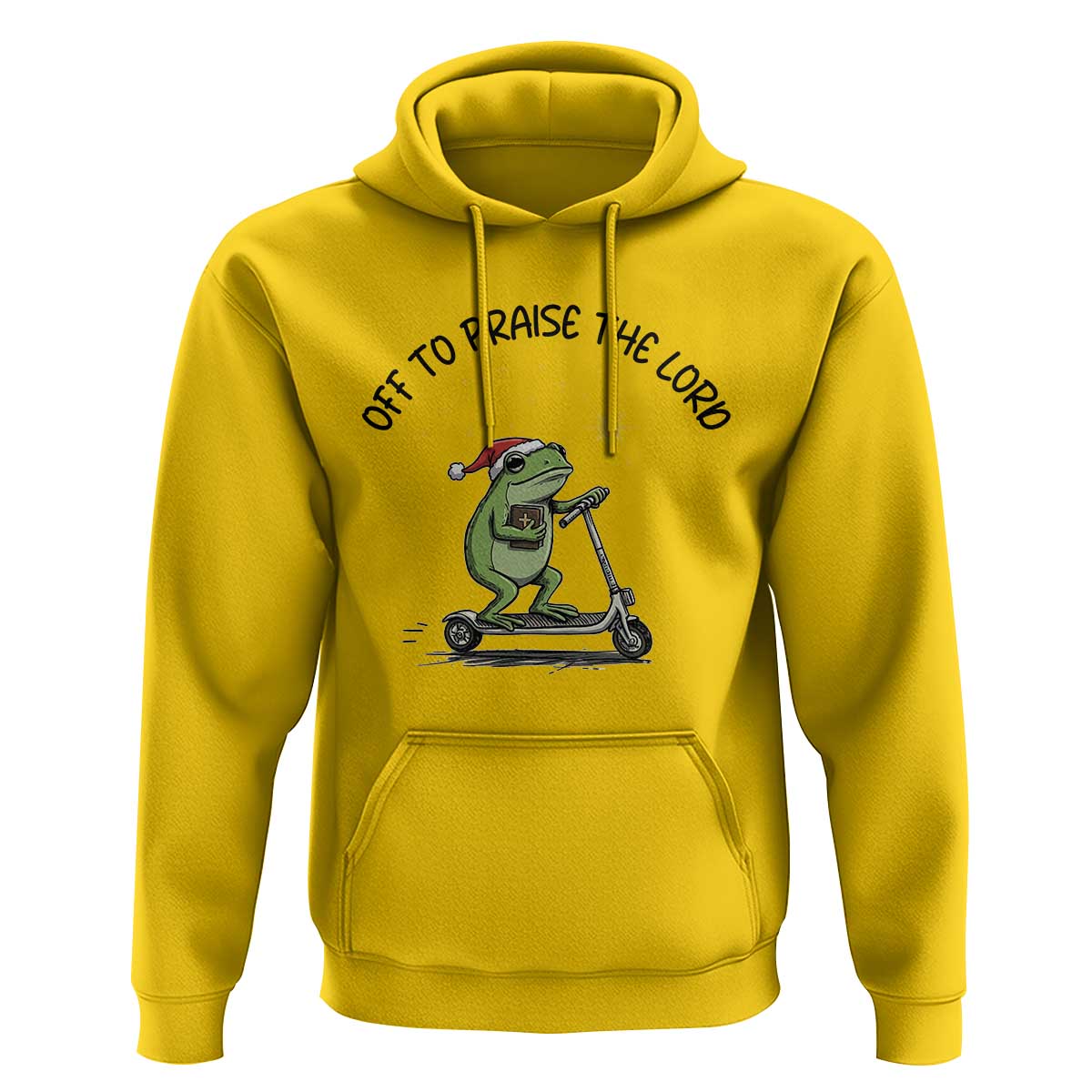Off To Praise The Lord Hoodie Funny Frog Christian - Wonder Print Shop