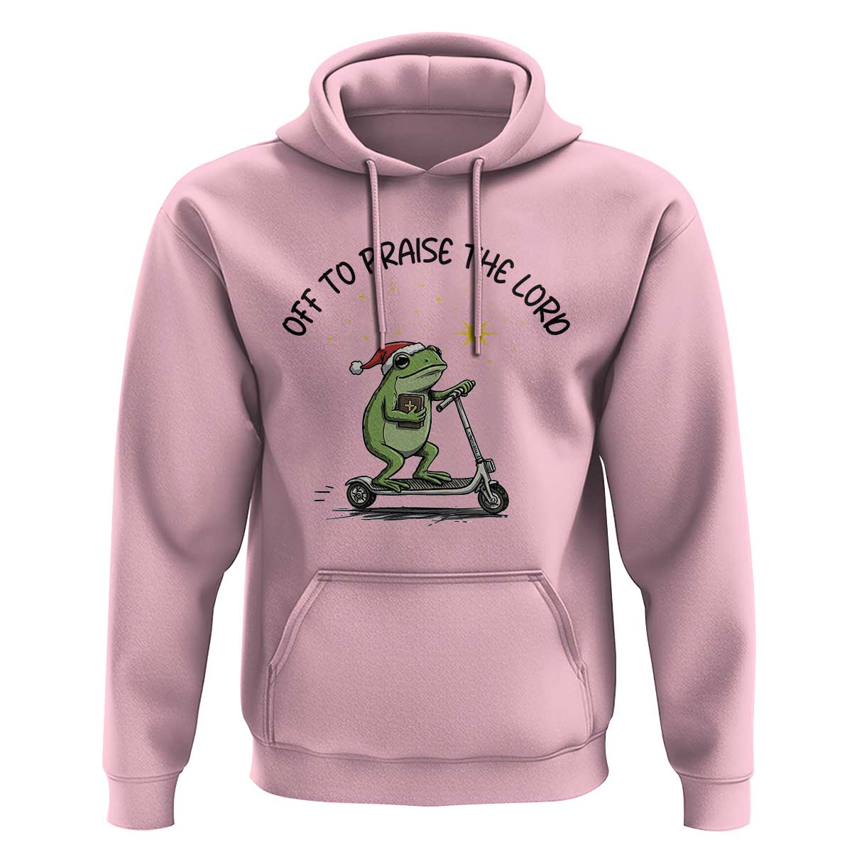 Off To Praise The Lord Hoodie Funny Frog Christian - Wonder Print Shop