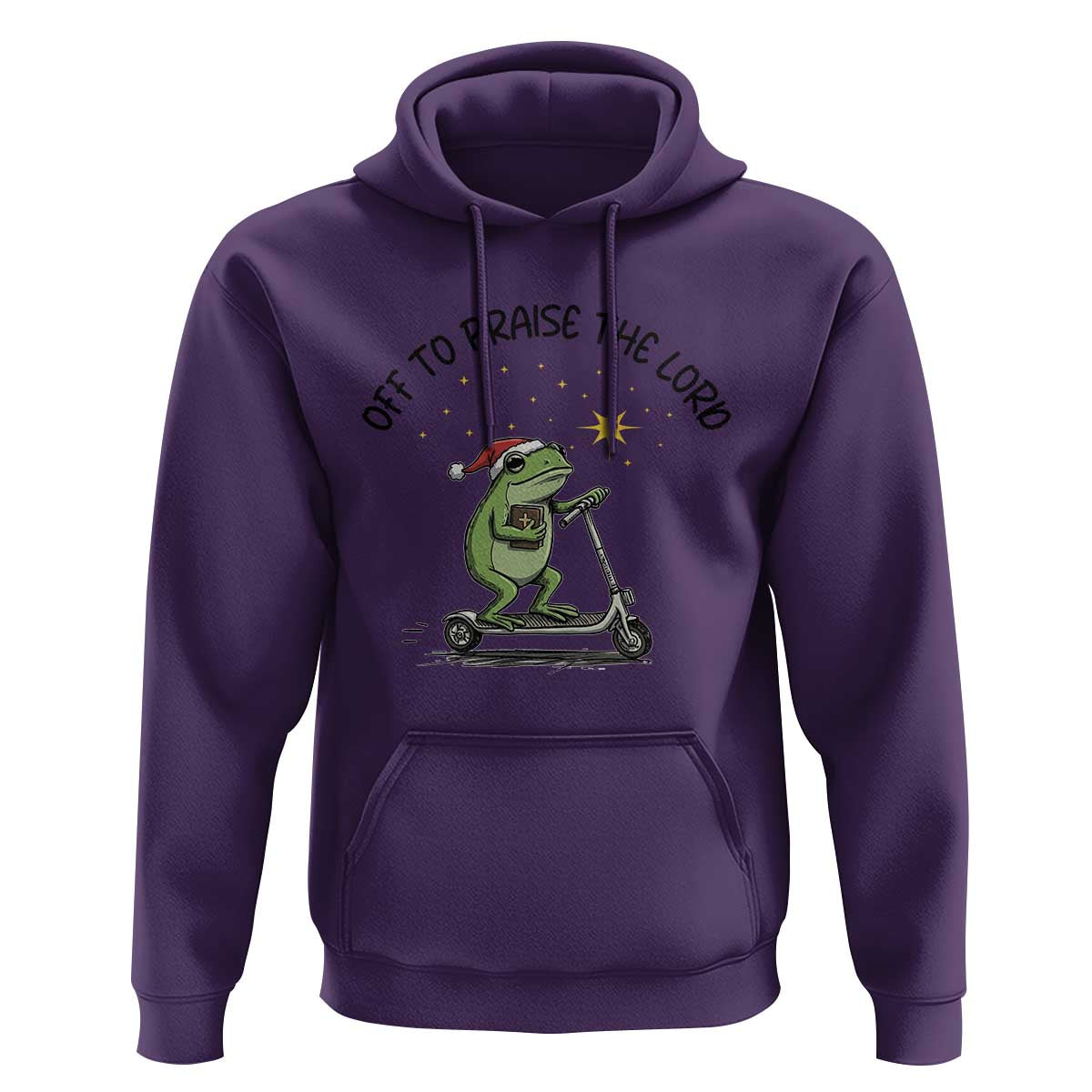 Off To Praise The Lord Hoodie Funny Frog Christian - Wonder Print Shop