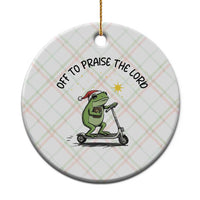 Off To Praise The Lord Ceramic Ornament Funny Frog Christian - Wonder Print Shop