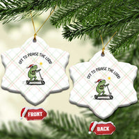 Off To Praise The Lord Ceramic Ornament Funny Frog Christian - Wonder Print Shop