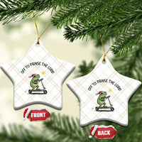 Off To Praise The Lord Ceramic Ornament Funny Frog Christian - Wonder Print Shop