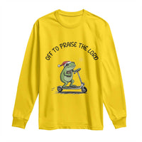 Off To Praise The Lord Long Sleeve Shirt Funny Frog Christian - Wonder Print Shop