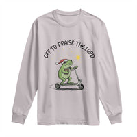 Off To Praise The Lord Long Sleeve Shirt Funny Frog Christian - Wonder Print Shop