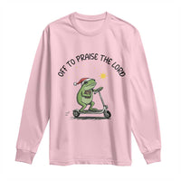 Off To Praise The Lord Long Sleeve Shirt Funny Frog Christian - Wonder Print Shop