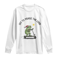 Off To Praise The Lord Long Sleeve Shirt Funny Frog Christian - Wonder Print Shop