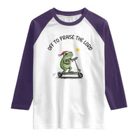 Off To Praise The Lord Raglan Shirt Funny Frog Christian - Wonder Print Shop