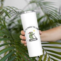 Off To Praise The Lord Skinny Tumbler Funny Frog Christian - Wonder Print Shop