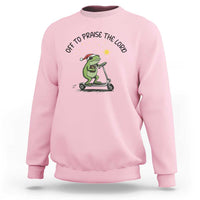 Off To Praise The Lord Sweatshirt Funny Frog Christian - Wonder Print Shop