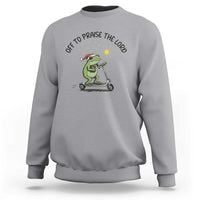 Off To Praise The Lord Sweatshirt Funny Frog Christian - Wonder Print Shop