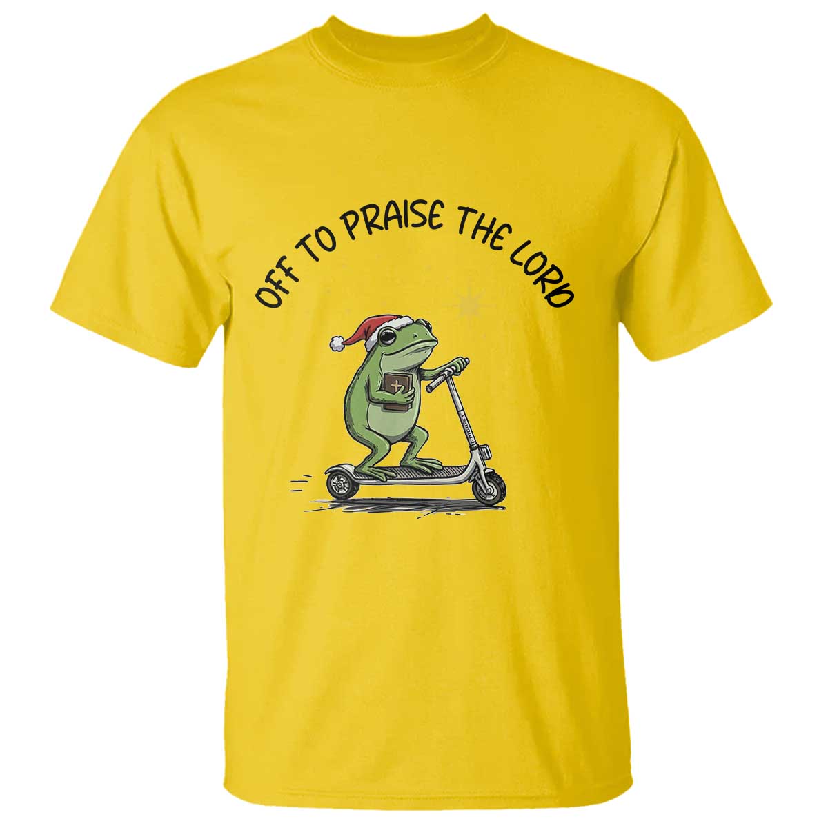 Off To Praise The Lord T Shirt Funny Frog Christian - Wonder Print Shop