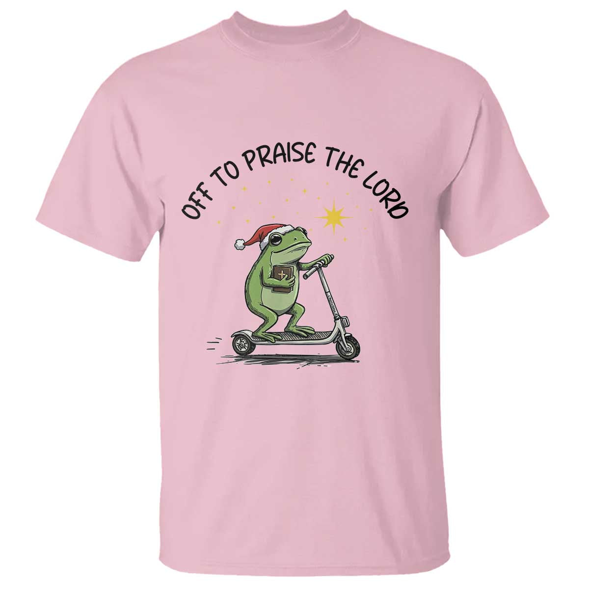 Off To Praise The Lord T Shirt Funny Frog Christian - Wonder Print Shop