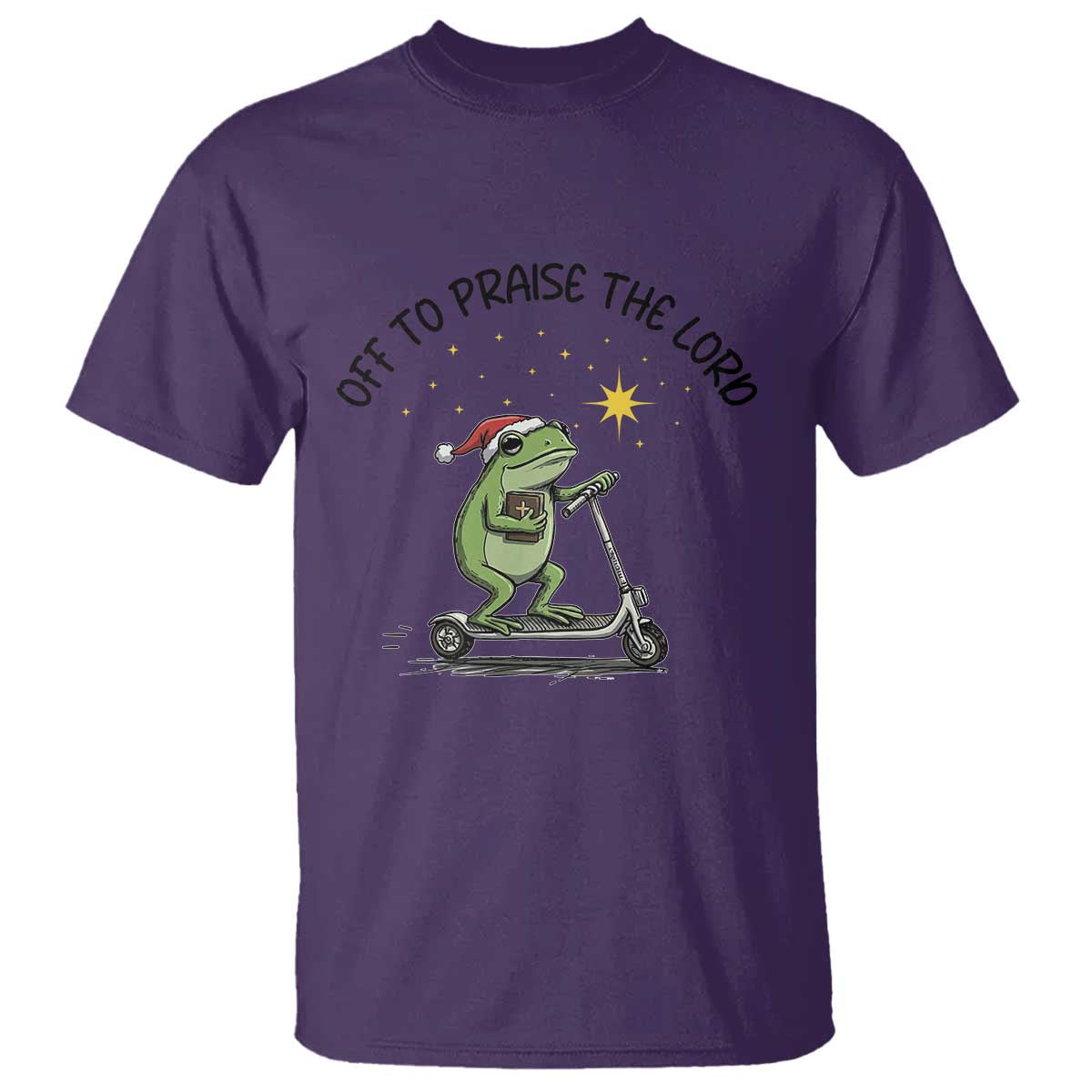Off To Praise The Lord T Shirt Funny Frog Christian - Wonder Print Shop