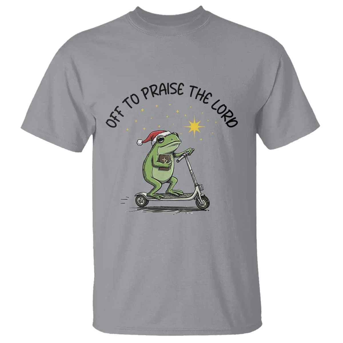 Off To Praise The Lord T Shirt Funny Frog Christian - Wonder Print Shop