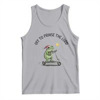 Off To Praise The Lord Tank Top Funny Frog Christian - Wonder Print Shop