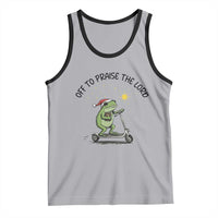 Off To Praise The Lord Tank Top Funny Frog Christian - Wonder Print Shop