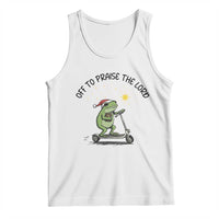 Off To Praise The Lord Tank Top Funny Frog Christian - Wonder Print Shop
