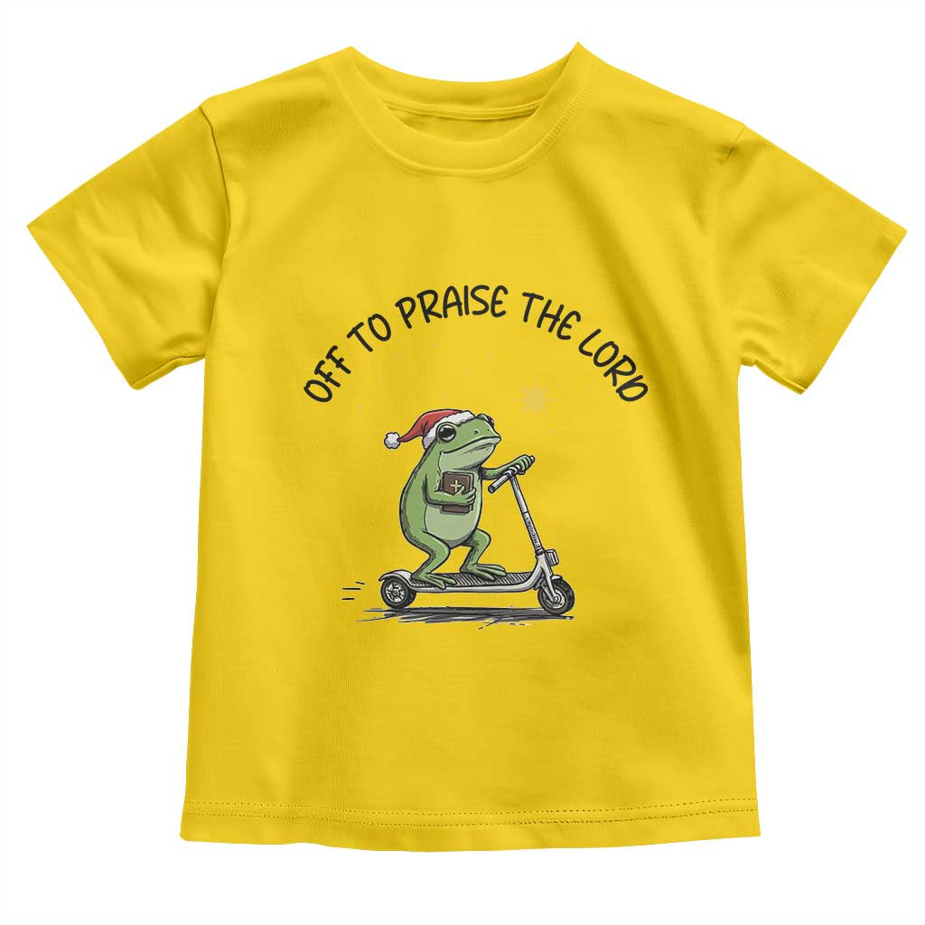 Off To Praise The Lord Toddler T Shirt Funny Frog Christian - Wonder Print Shop