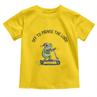 Off To Praise The Lord Toddler T Shirt Funny Frog Christian - Wonder Print Shop