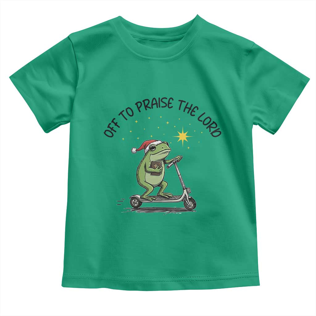 Off To Praise The Lord Toddler T Shirt Funny Frog Christian - Wonder Print Shop