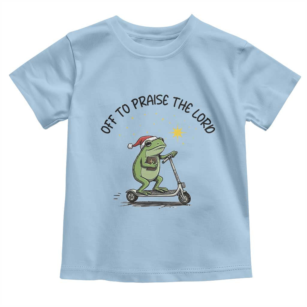Off To Praise The Lord Toddler T Shirt Funny Frog Christian - Wonder Print Shop