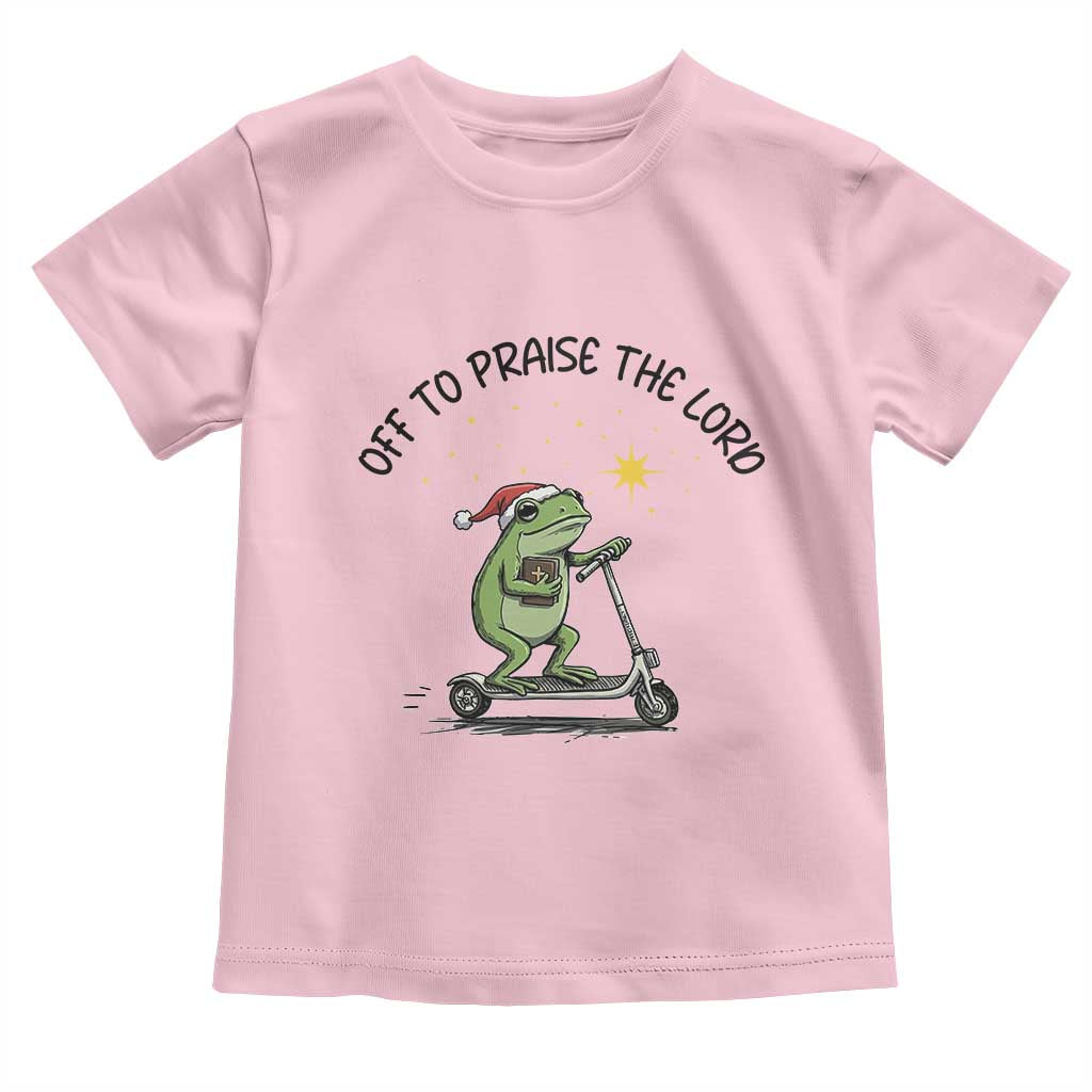 Off To Praise The Lord Toddler T Shirt Funny Frog Christian - Wonder Print Shop