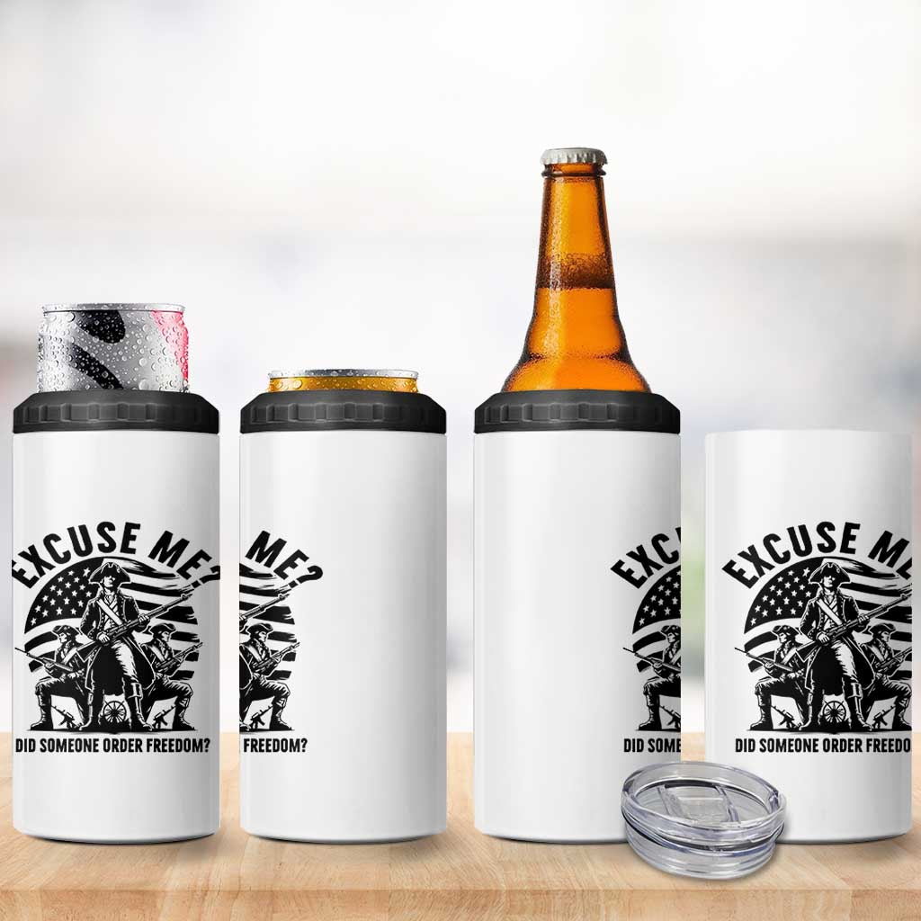 Freedom Resist Protest Civil Rights 4 in 1 Can Cooler Tumbler Excuse Me Did Someone Order Freedom