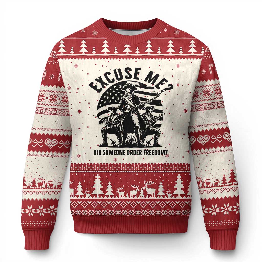 Freedom Resist Protest Civil Rights Ugly Christmas Sweater Excuse Me Did Someone Order Freedom