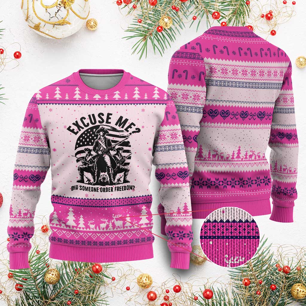 Freedom Resist Protest Civil Rights Ugly Christmas Sweater Excuse Me Did Someone Order Freedom
