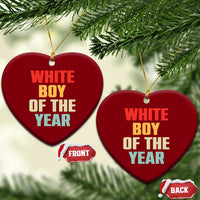 White Boy Of The Year Ceramic Ornament Funny Statement