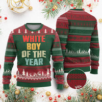 White Boy Of The Year Ugly Christmas Sweater Funny Statement