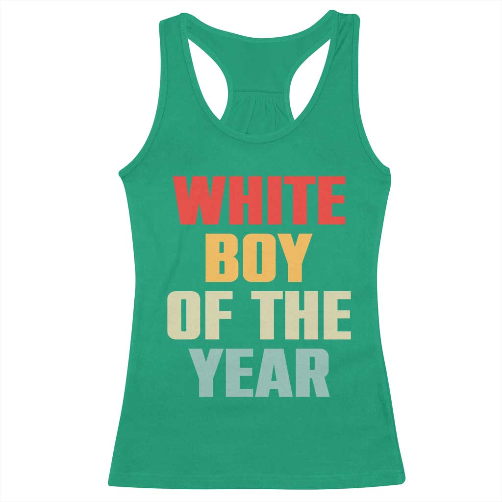 White Boy Of The Year Racerback Tank Top Funny Statement