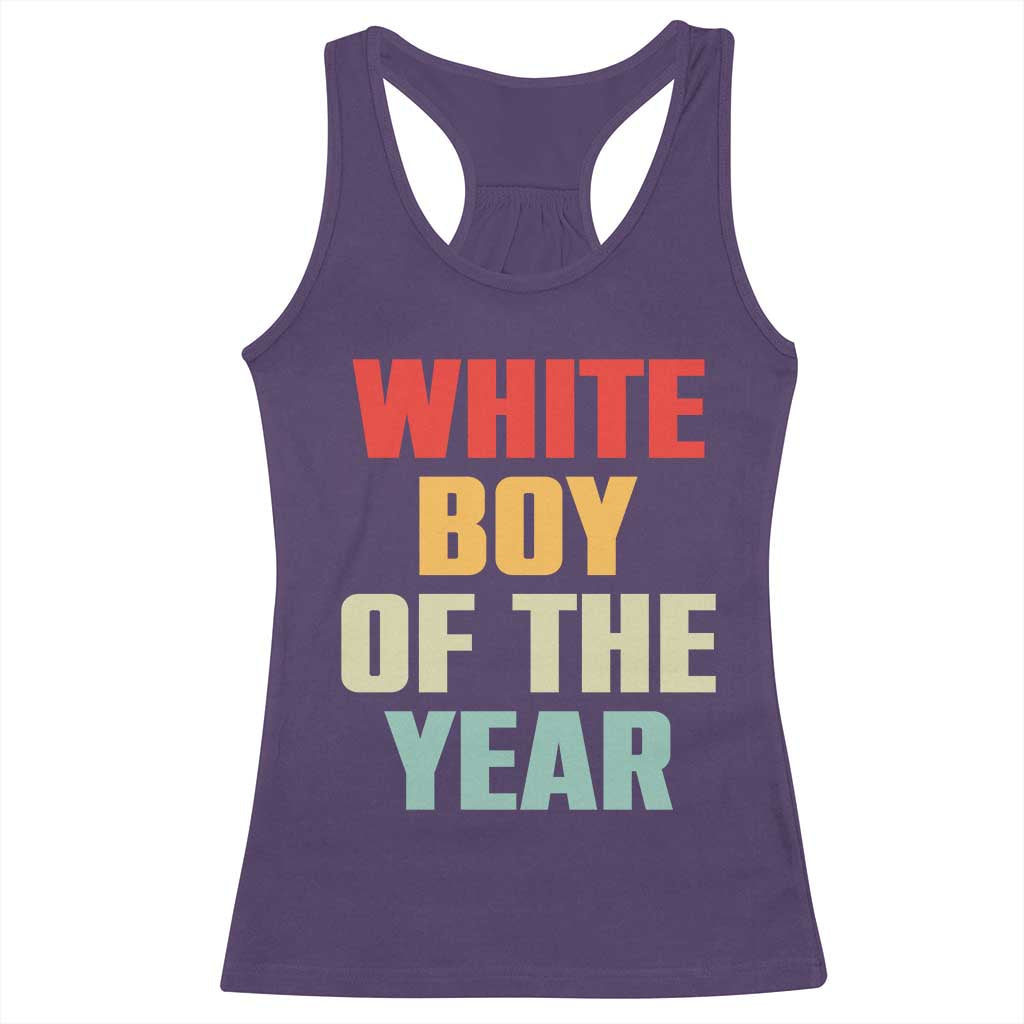White Boy Of The Year Racerback Tank Top Funny Statement