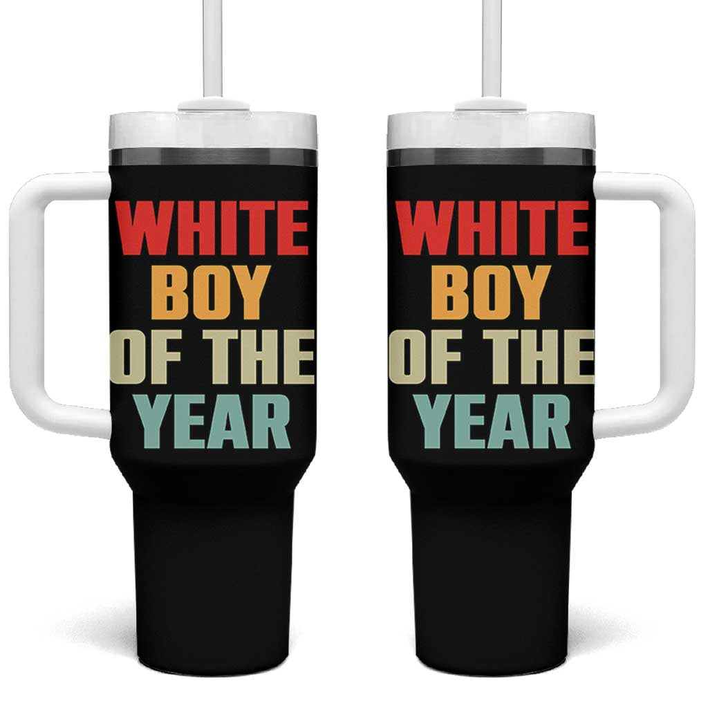 White Boy Of The Year Tumbler With Handle Funny Statement