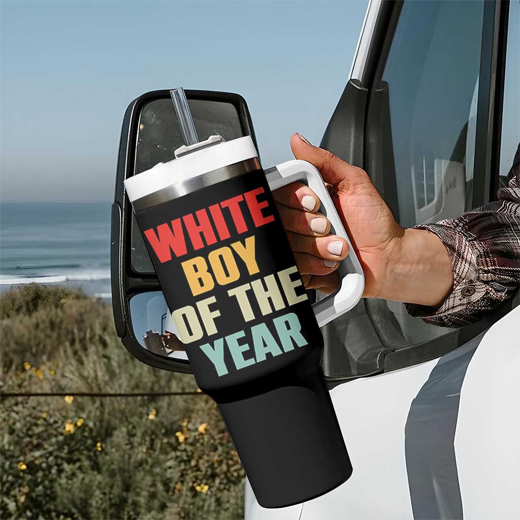 White Boy Of The Year Tumbler With Handle Funny Statement