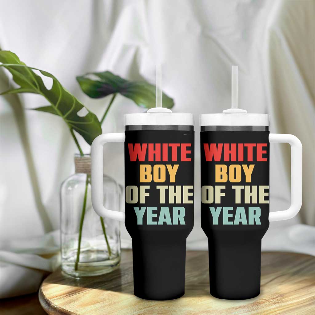 White Boy Of The Year Tumbler With Handle Funny Statement