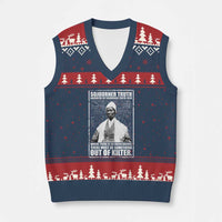 Sojourner Truth Quote V-Neck Knit Sweater Vest Black History Month